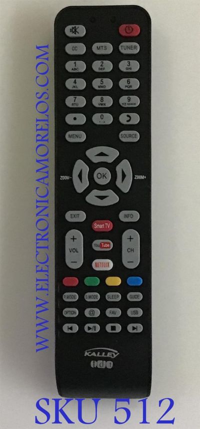 CONTROL REMOTO ORIGINAL NUEVO PARA TV KALLEY TDT SMART TV  / 06-519W49-C005X